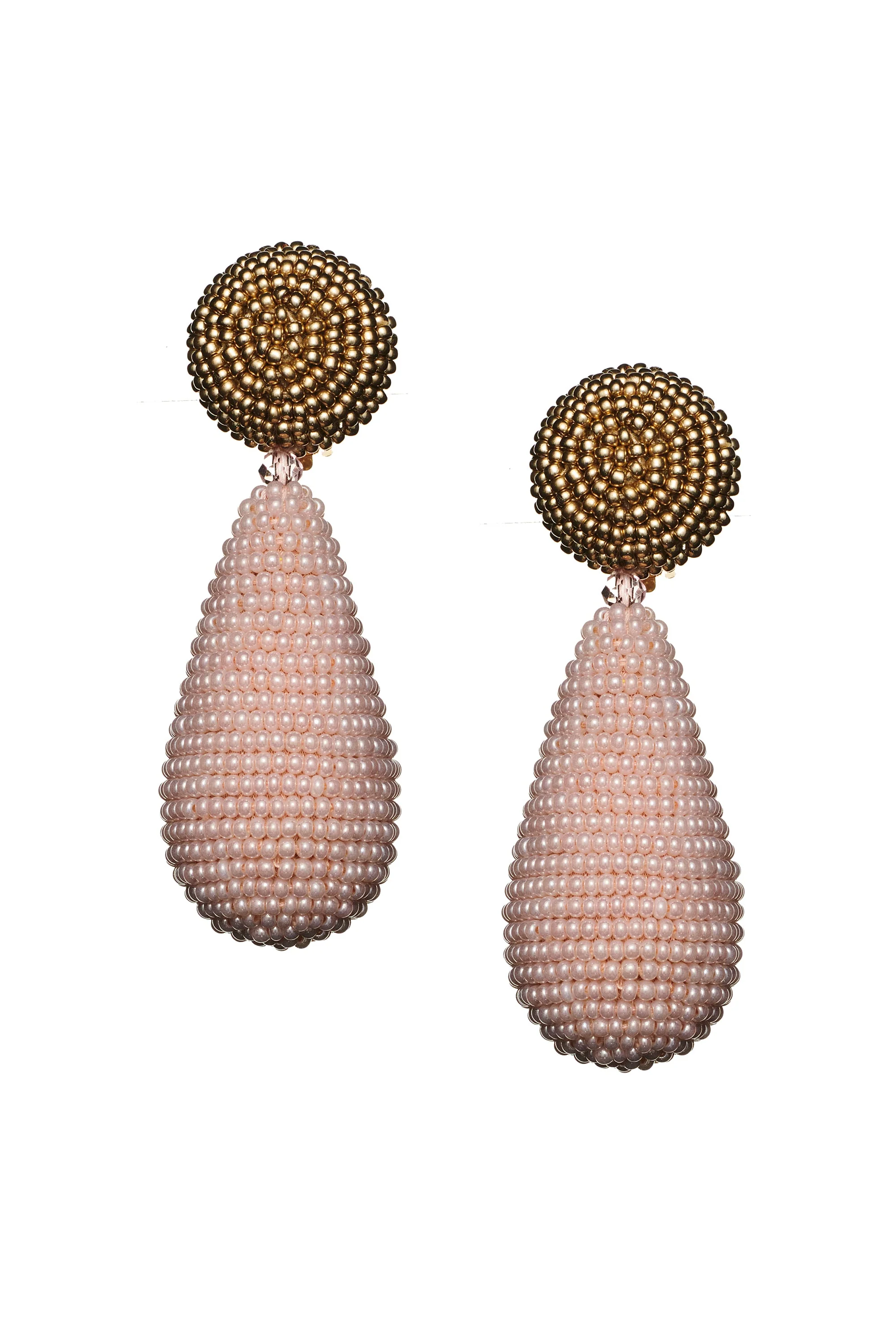 ALENA EARRINGS - LIGHT PINK/ GOLD - Image 2