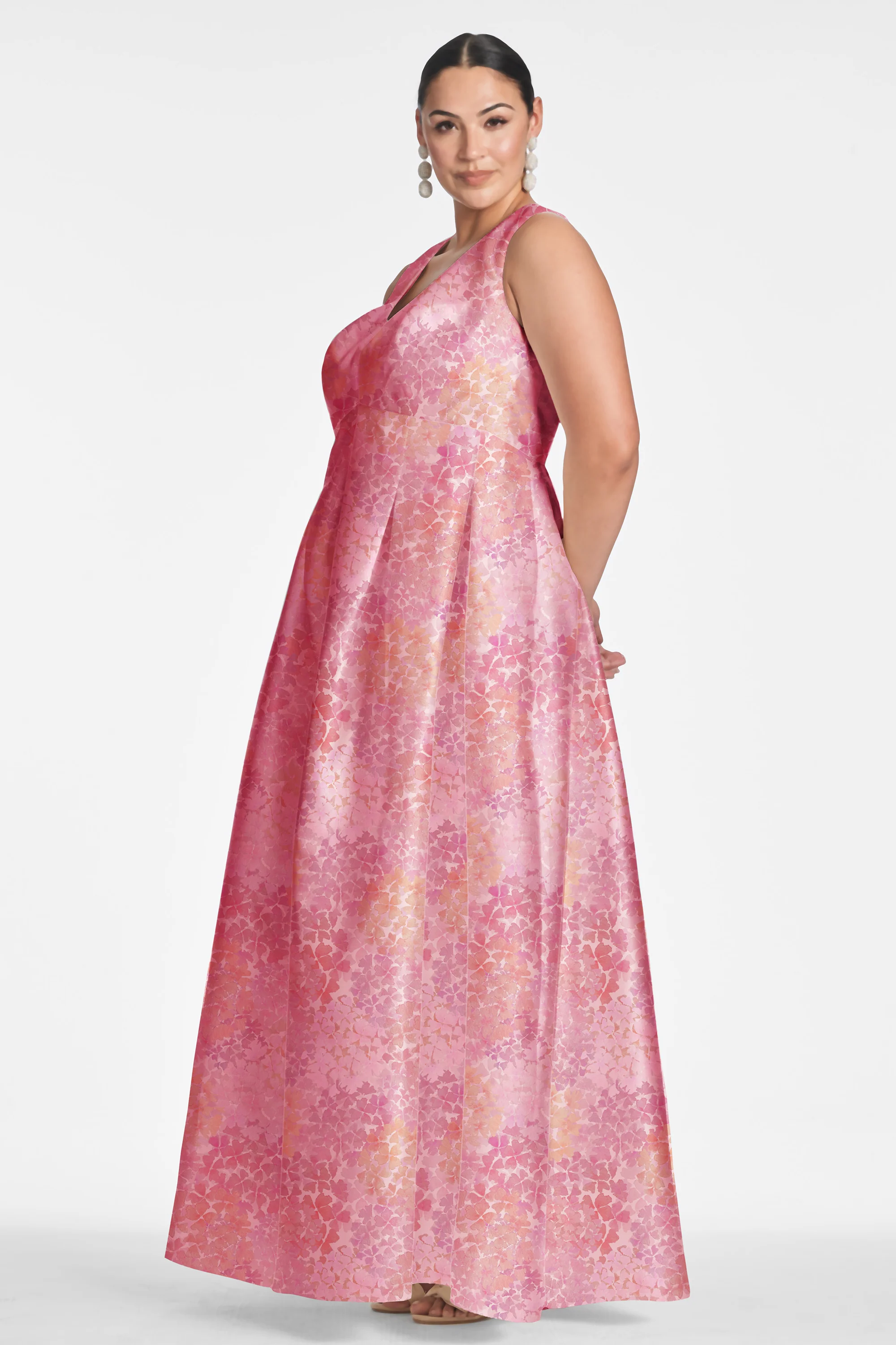 BROOKE GOWN - LIGHT SUNSET HYDRANGEA - Image 6