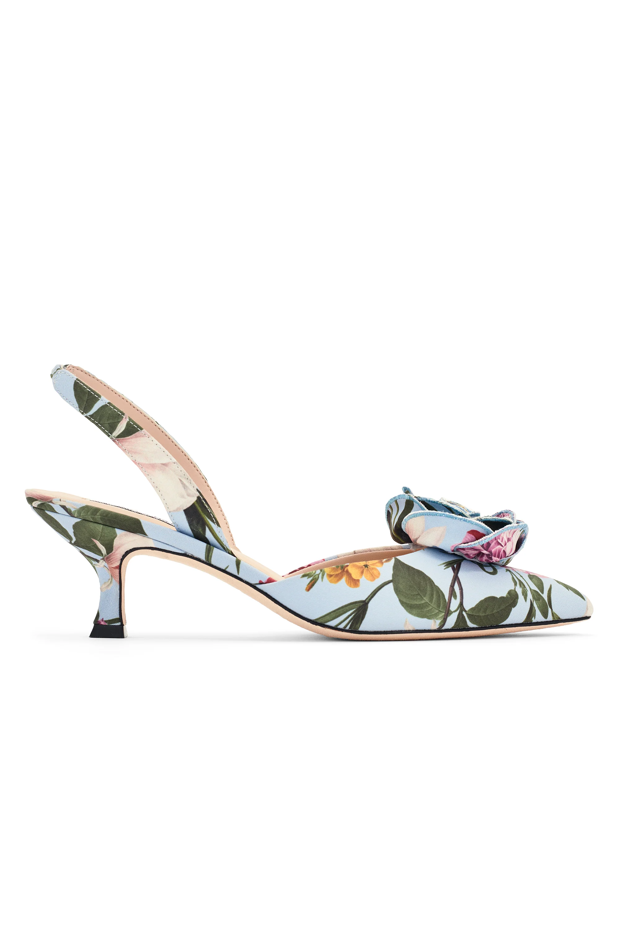 CARNEGIE KITTEN HEEL - GLACIAL BLUE BLOSSOMS - Image 3