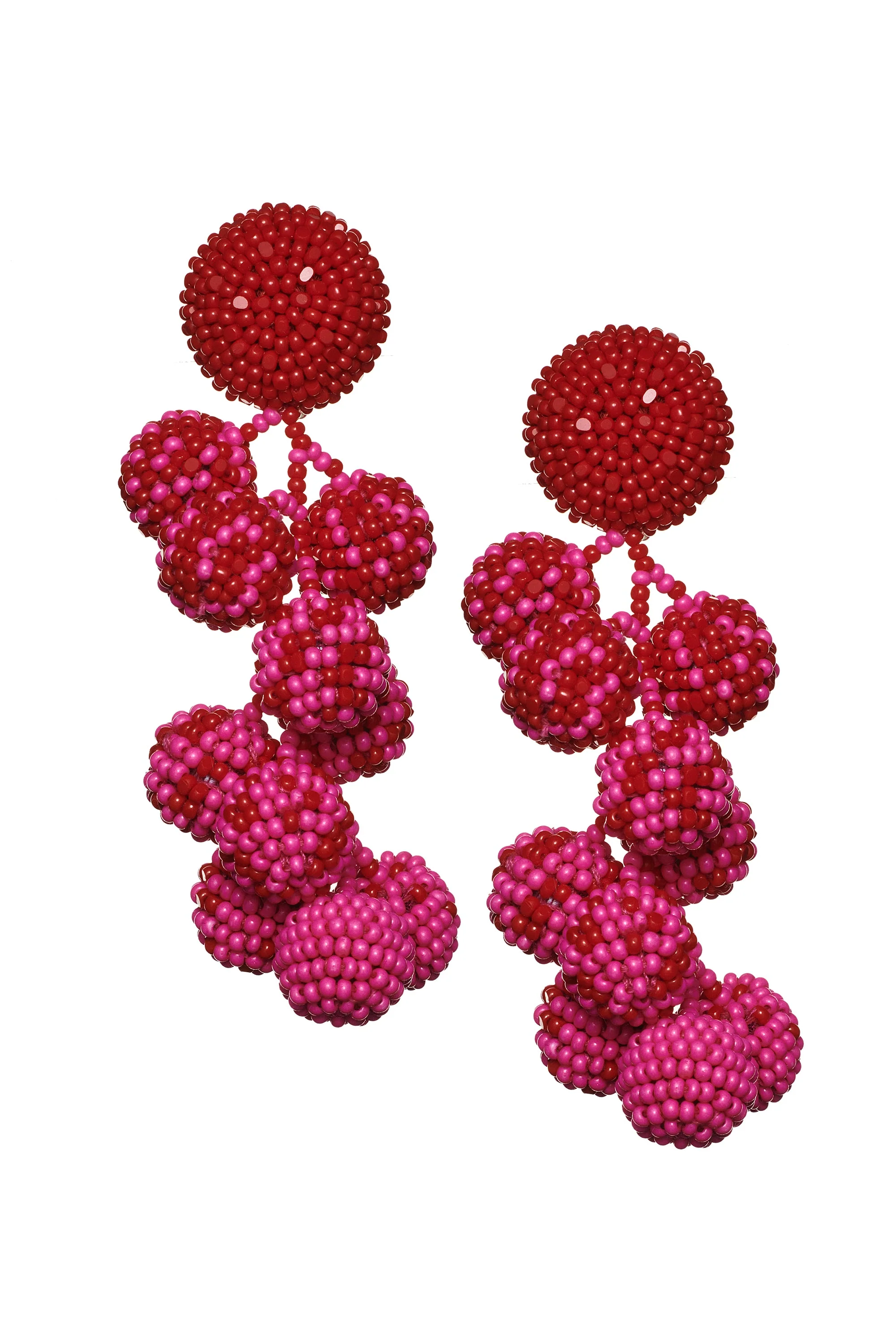 COCONUTS EARRINGS - GOJIBERRY/FUCHSIA - Image 2