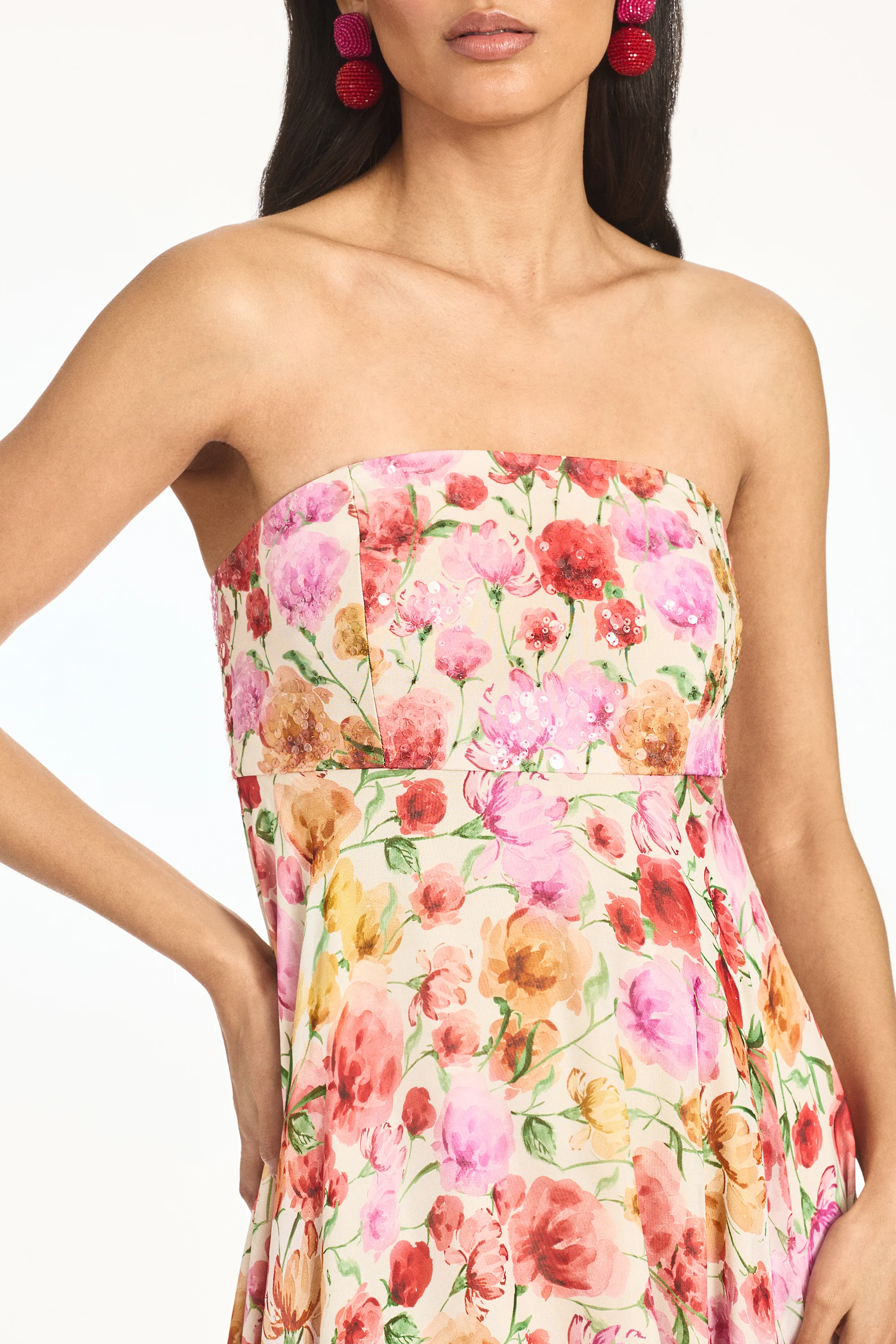 EMBELLISHED AMES GOWN - SUNSET POPPIES - Image 2