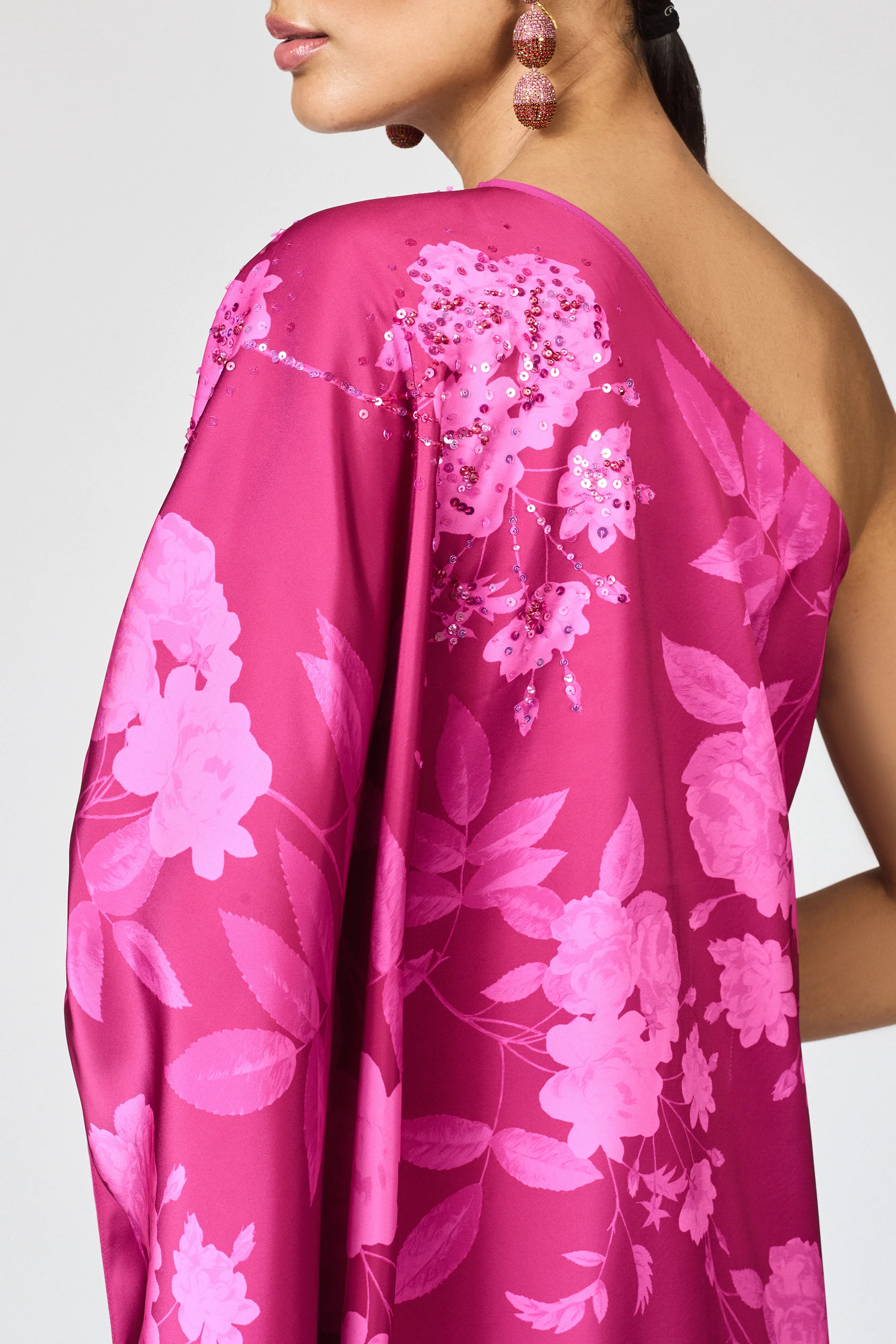 EMBELLISHED DEMI GOWN - RHODOLITE ROSES - Image 5
