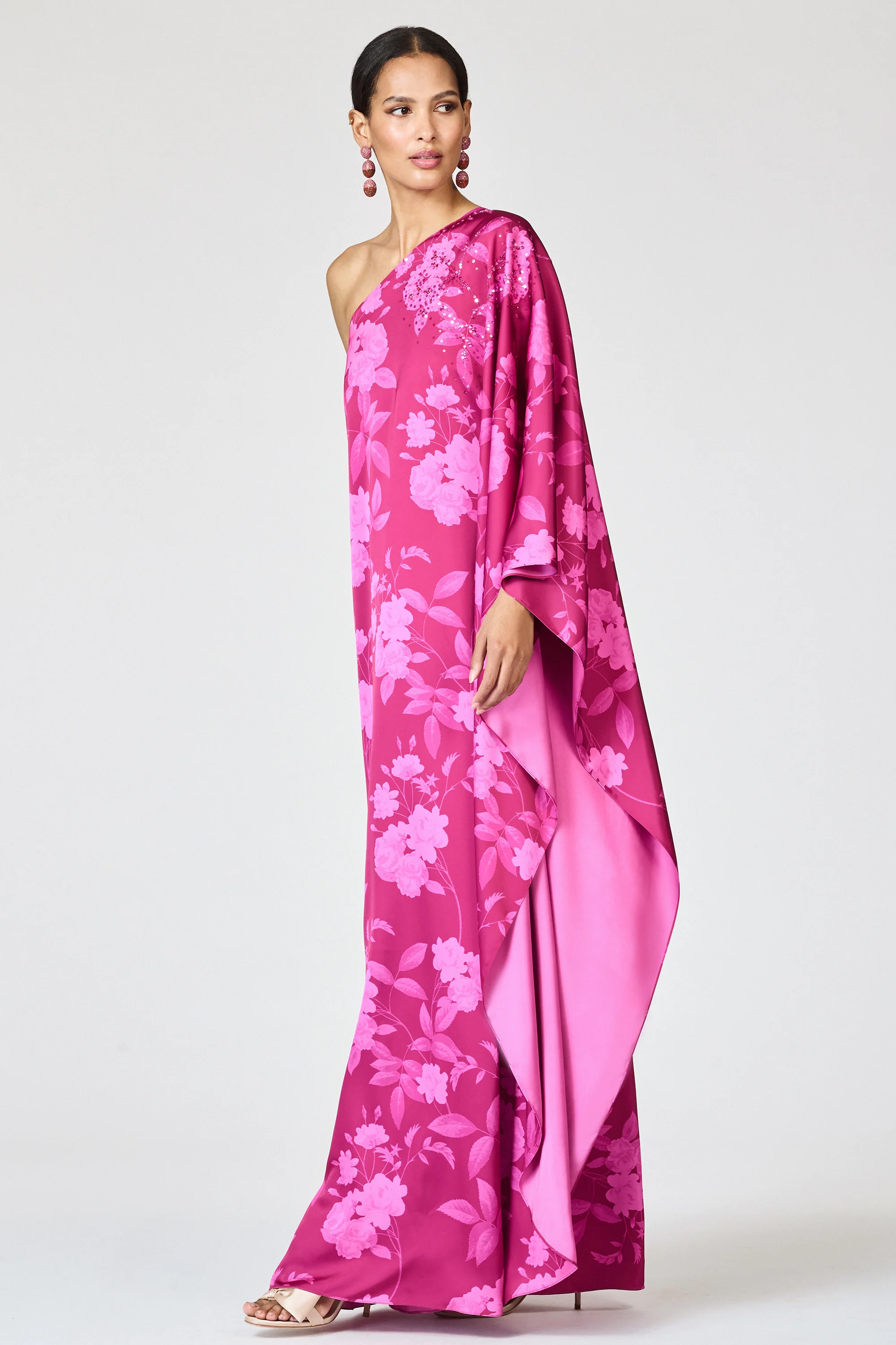 EMBELLISHED DEMI GOWN - RHODOLITE ROSES - Image 6
