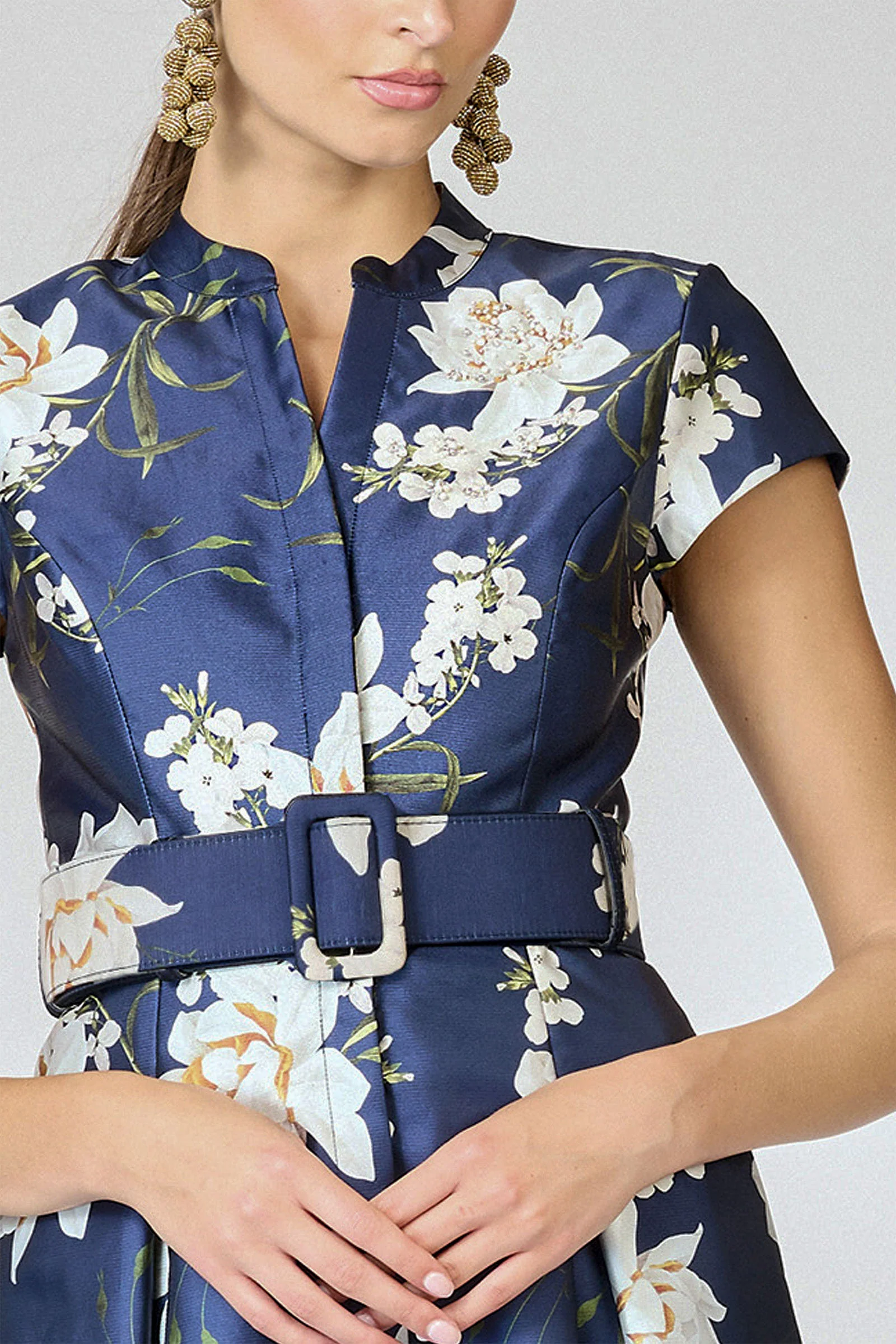 EMBELLISHED MARTA GOWN - NAVY NARCISSUS - Image 3