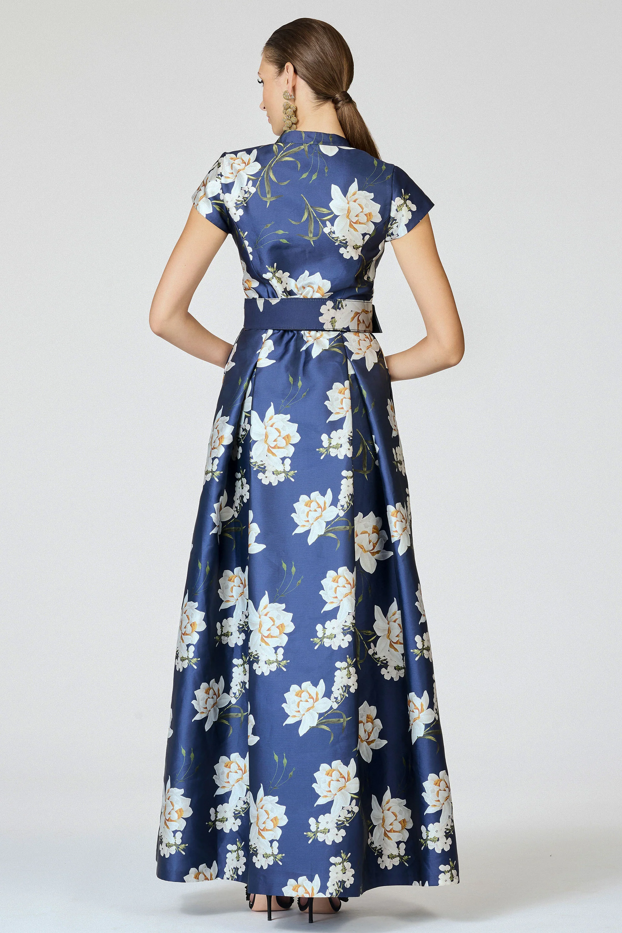 EMBELLISHED MARTA GOWN - NAVY NARCISSUS - Image 5