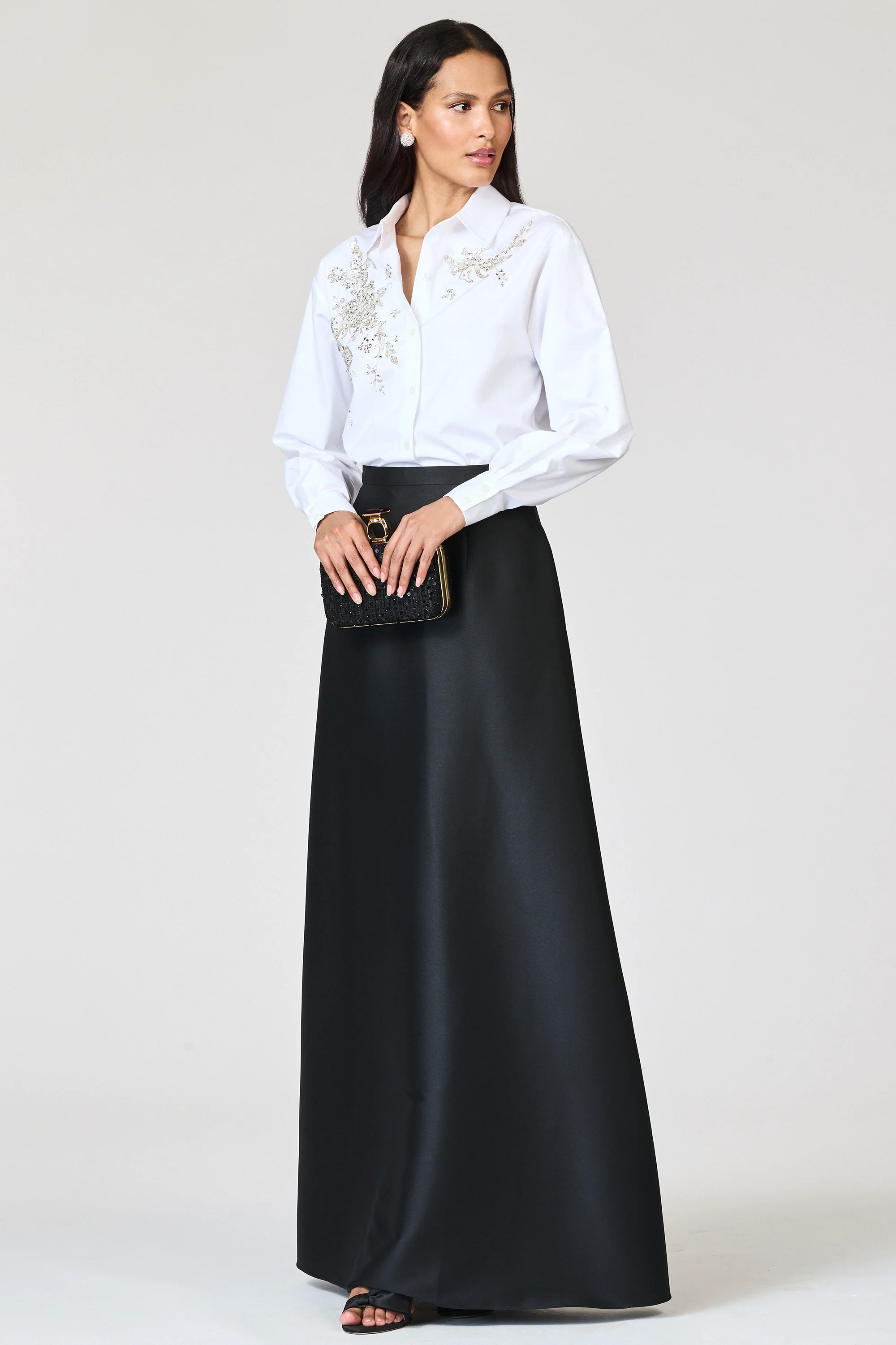 EMBELLISHED TATIA TOP - WHITE - Image 3