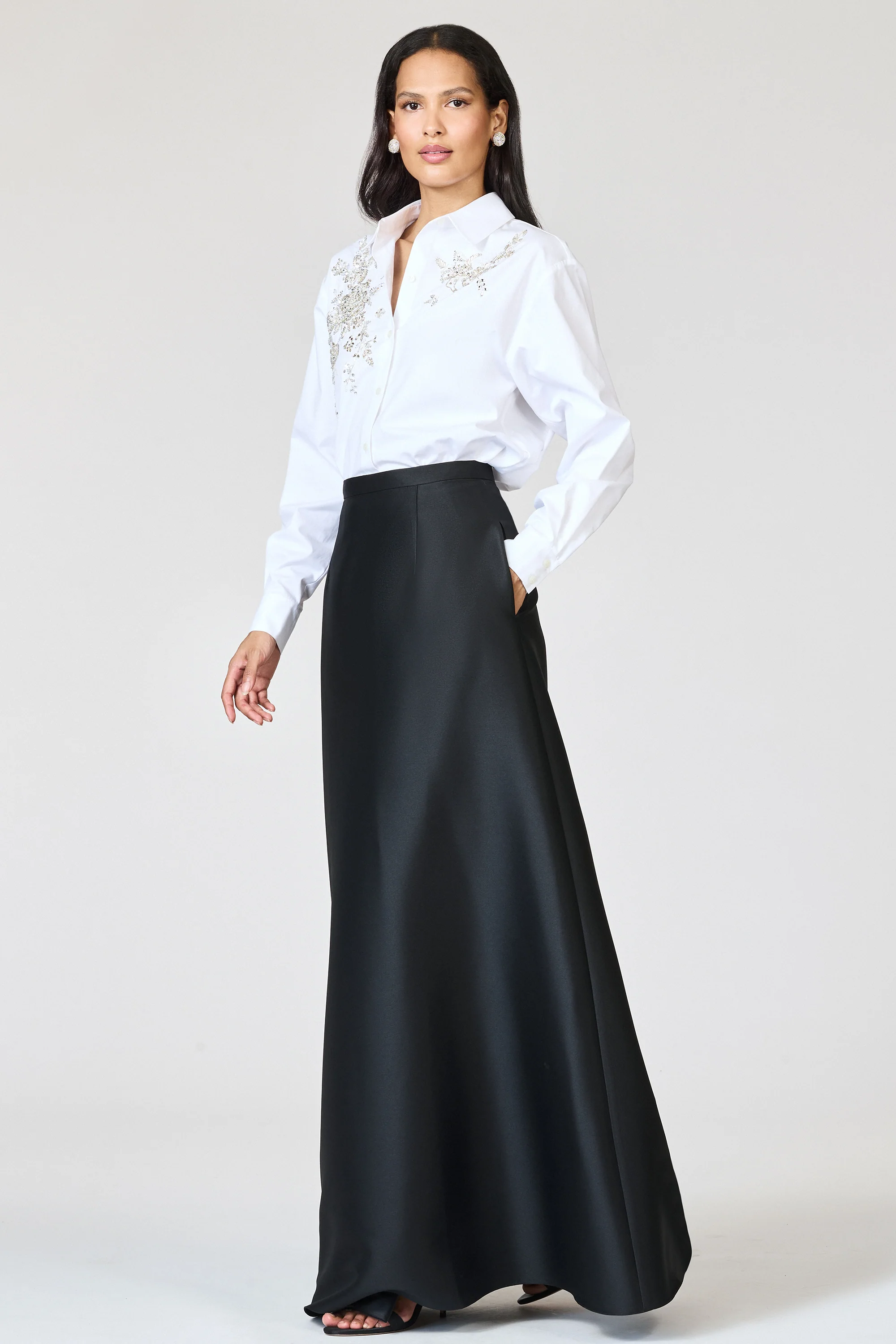EMBELLISHED TATIA TOP - WHITE - Image 4
