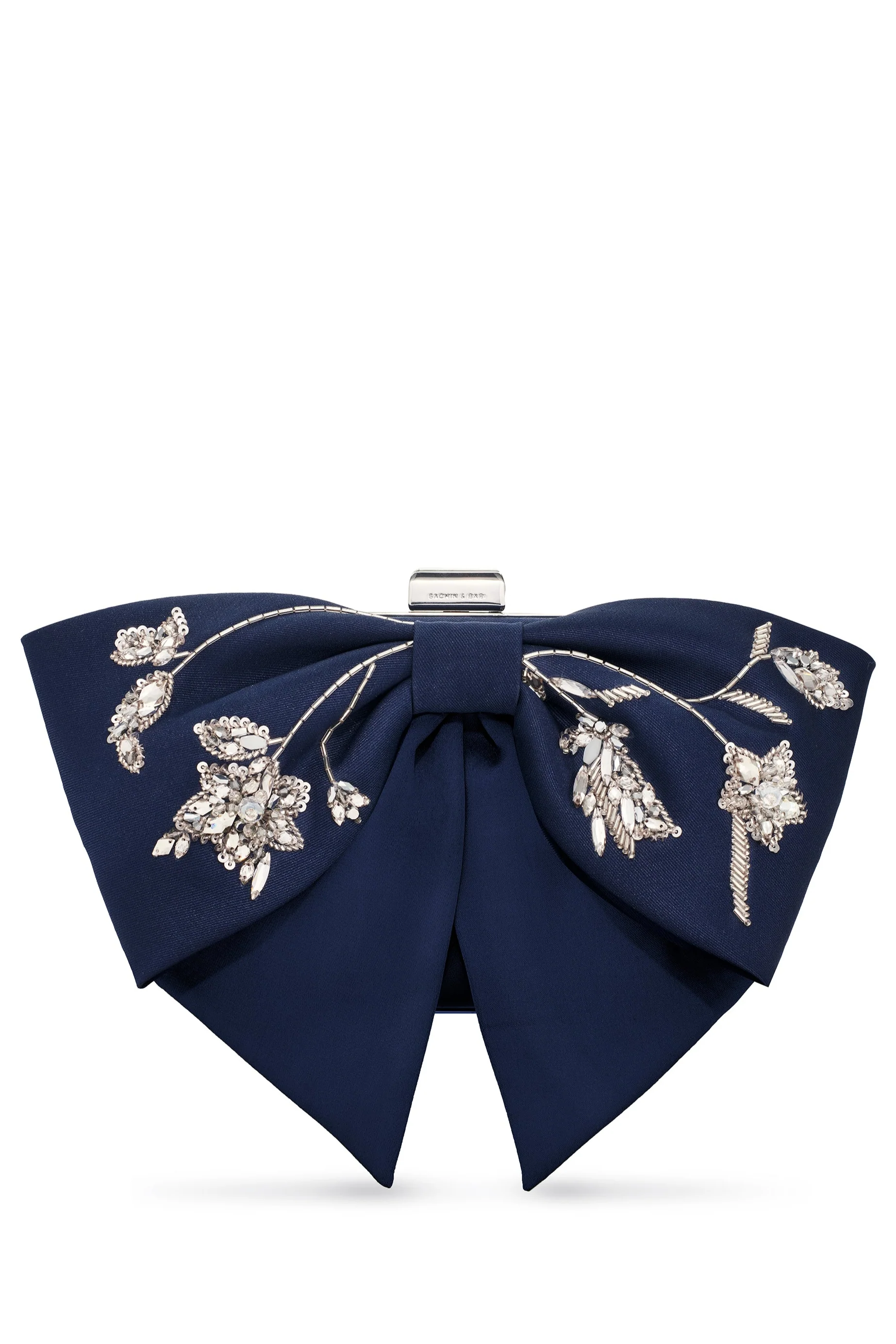 EMBROIDERED CUPIDS CLUTCH - NIGHT SKY
