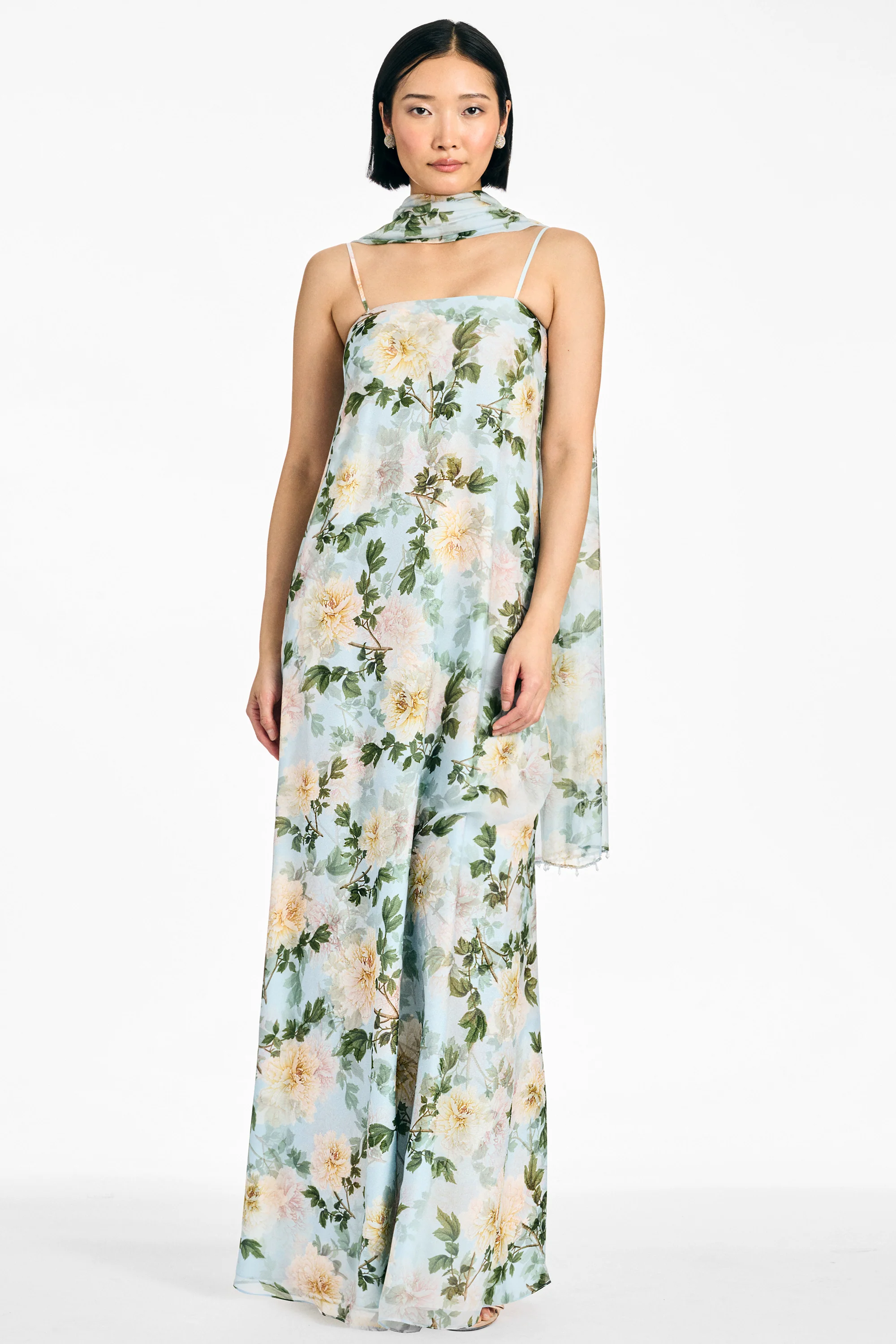 EMMY SCARF - CLOUD BLUE PEONY - Image 2