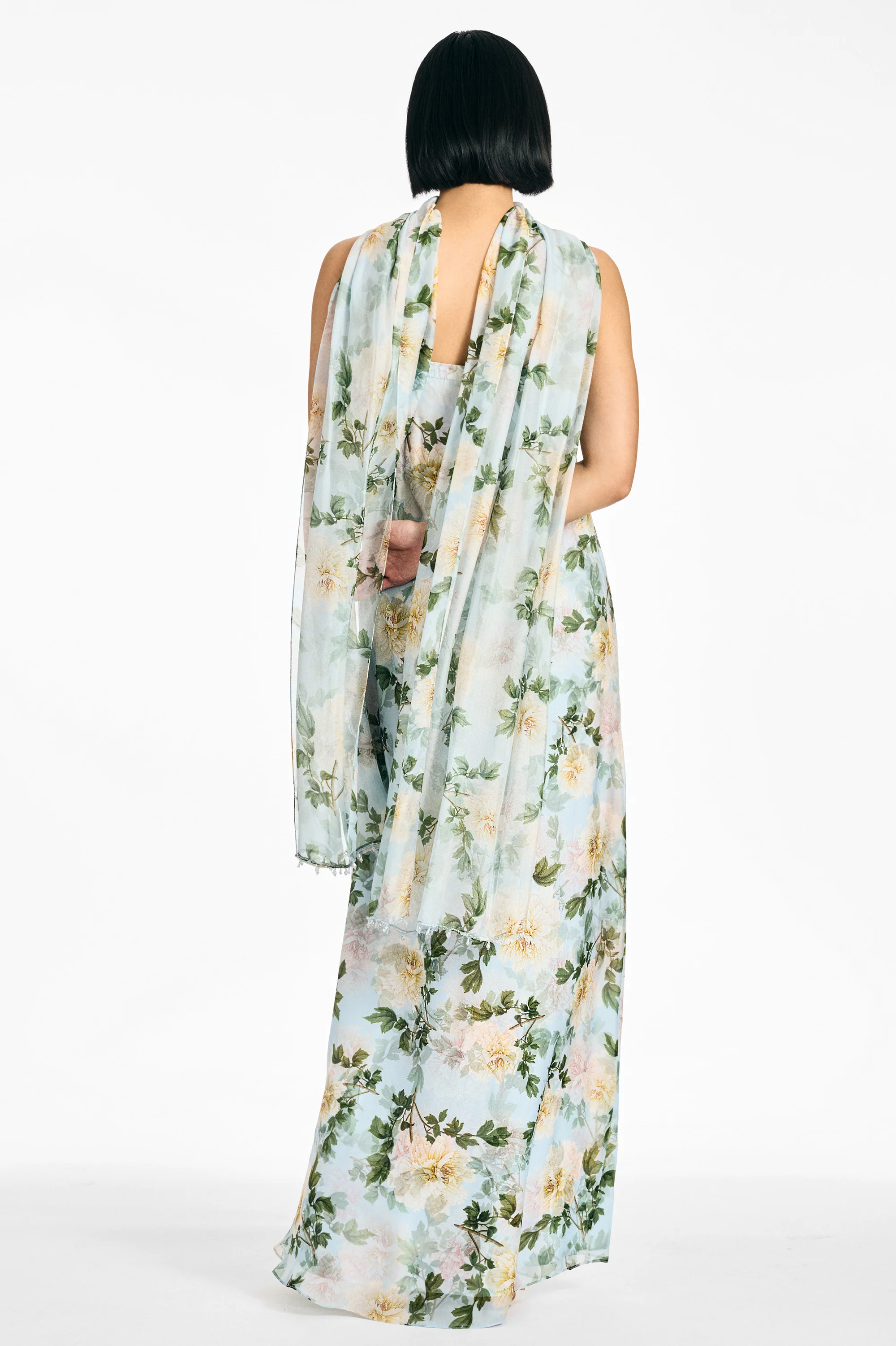 EMMY SCARF - CLOUD BLUE PEONY - Image 3