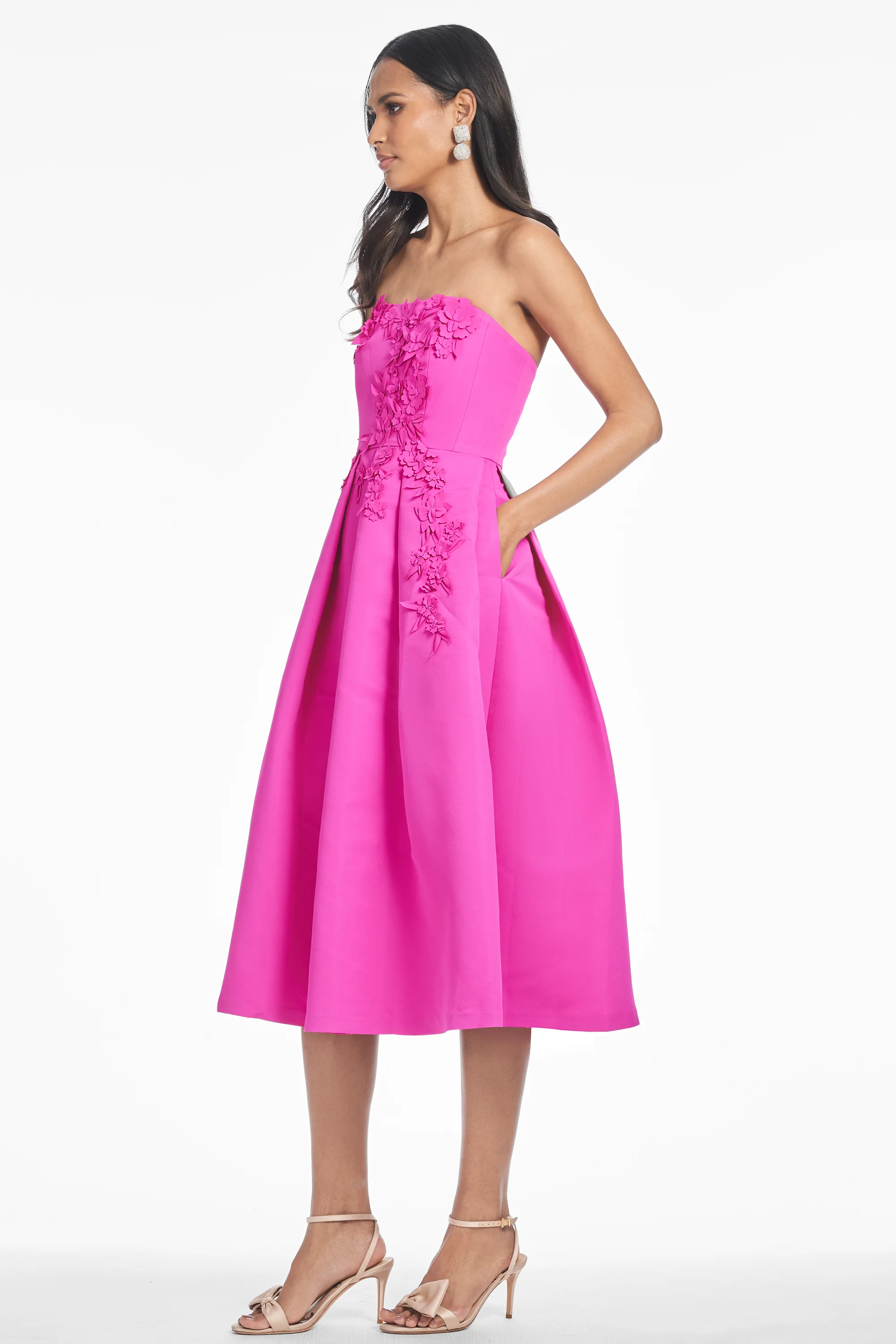 EVIE DRESS - CERISE - FINAL SALE - Image 2