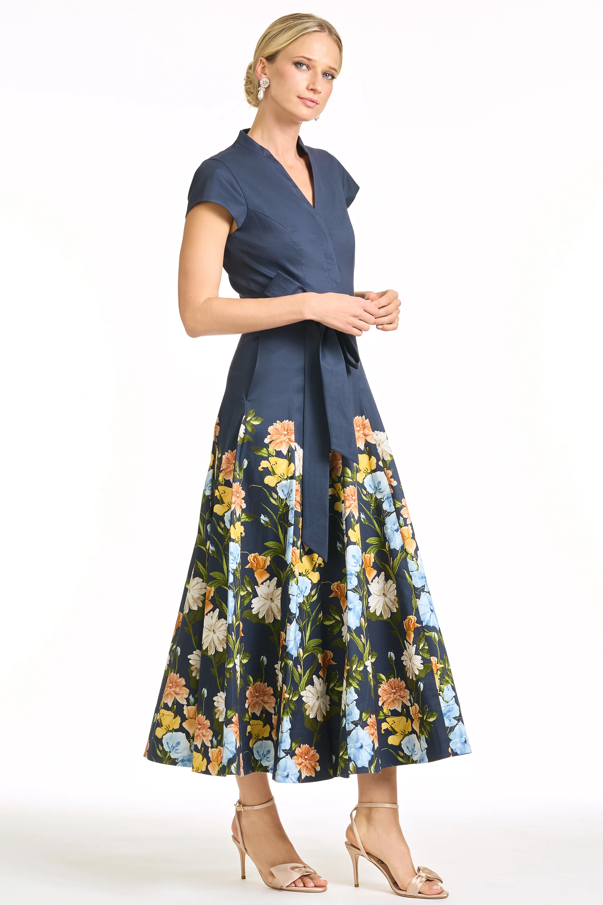 GANIKA DRESS - NAVY WILDFLOWERS DEGRADE - Image 2