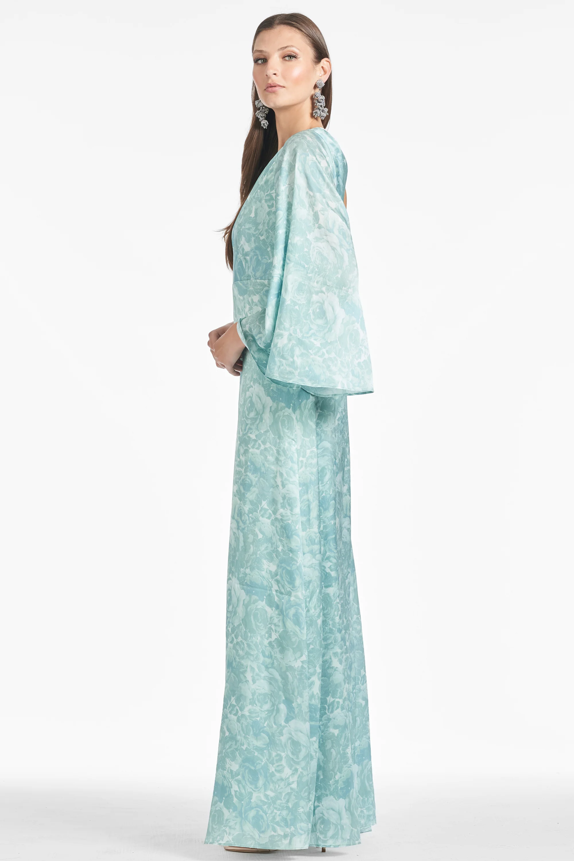 KEELY GOWN - SAGE PAINTED FLORAL - FINAL SALE - Image 2