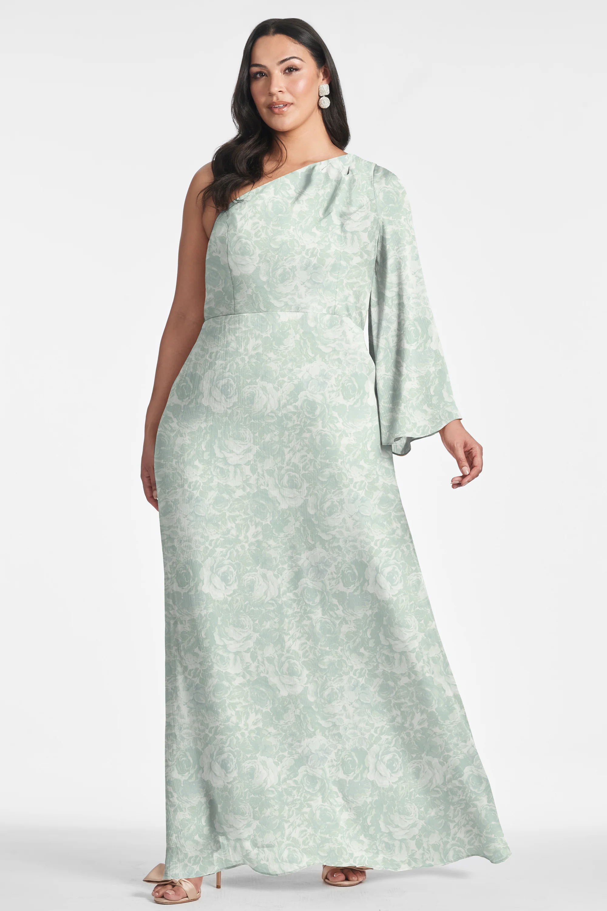 KEELY GOWN - SAGE PAINTED FLORAL - FINAL SALE - Image 4