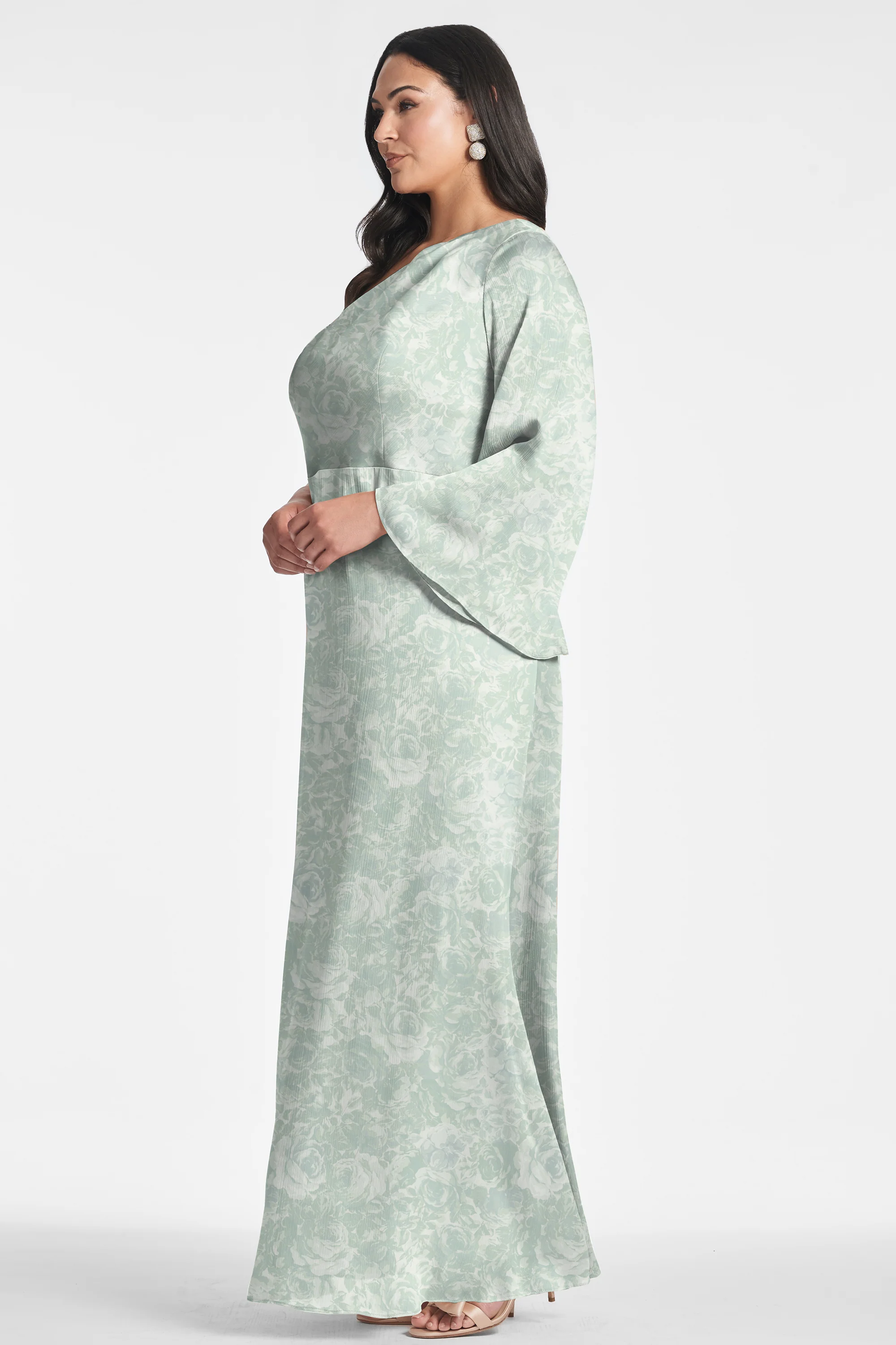 KEELY GOWN - SAGE PAINTED FLORAL - FINAL SALE - Image 5
