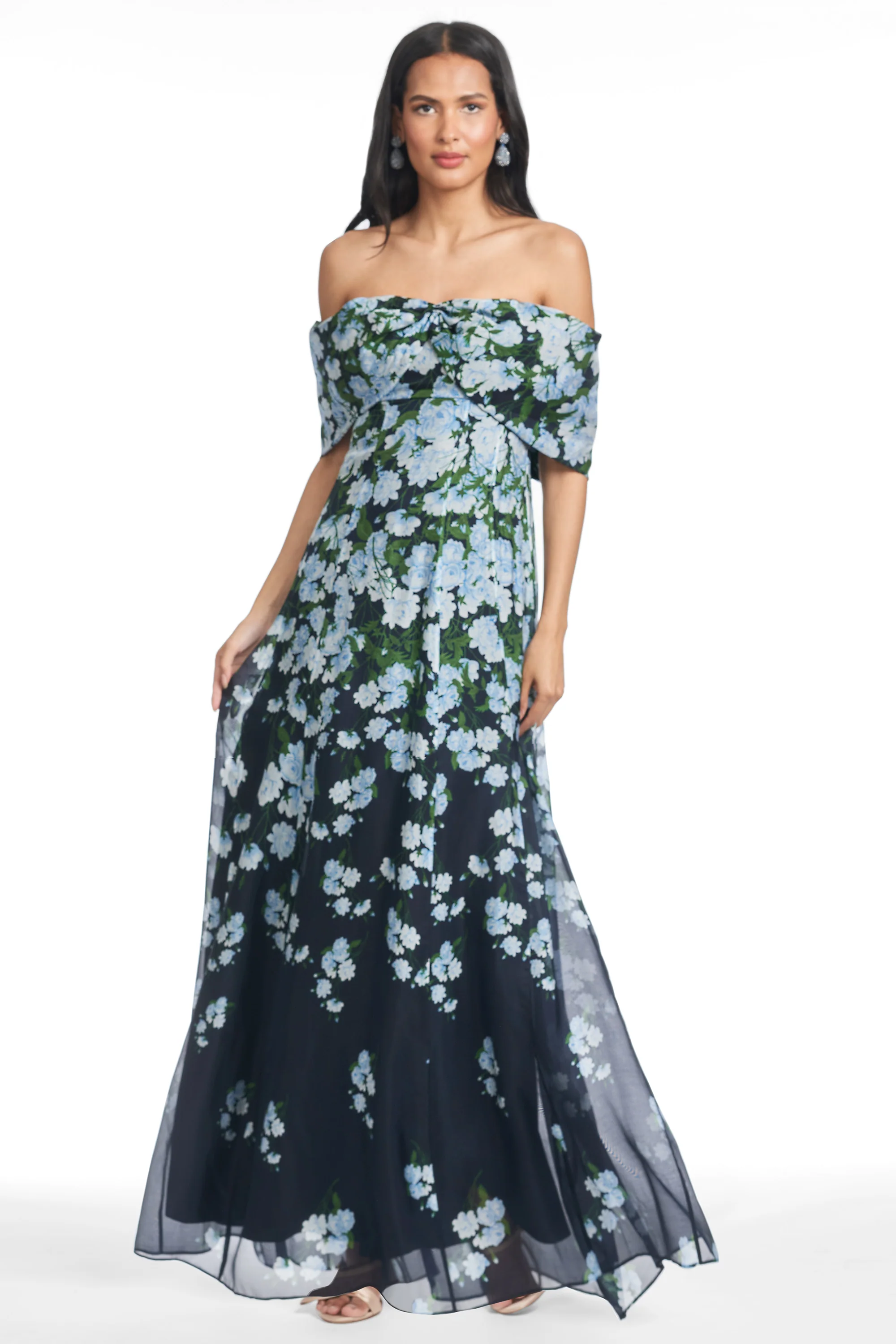 KENNEDY GOWN - NAVY DEGRADE FLORALS - Image 2