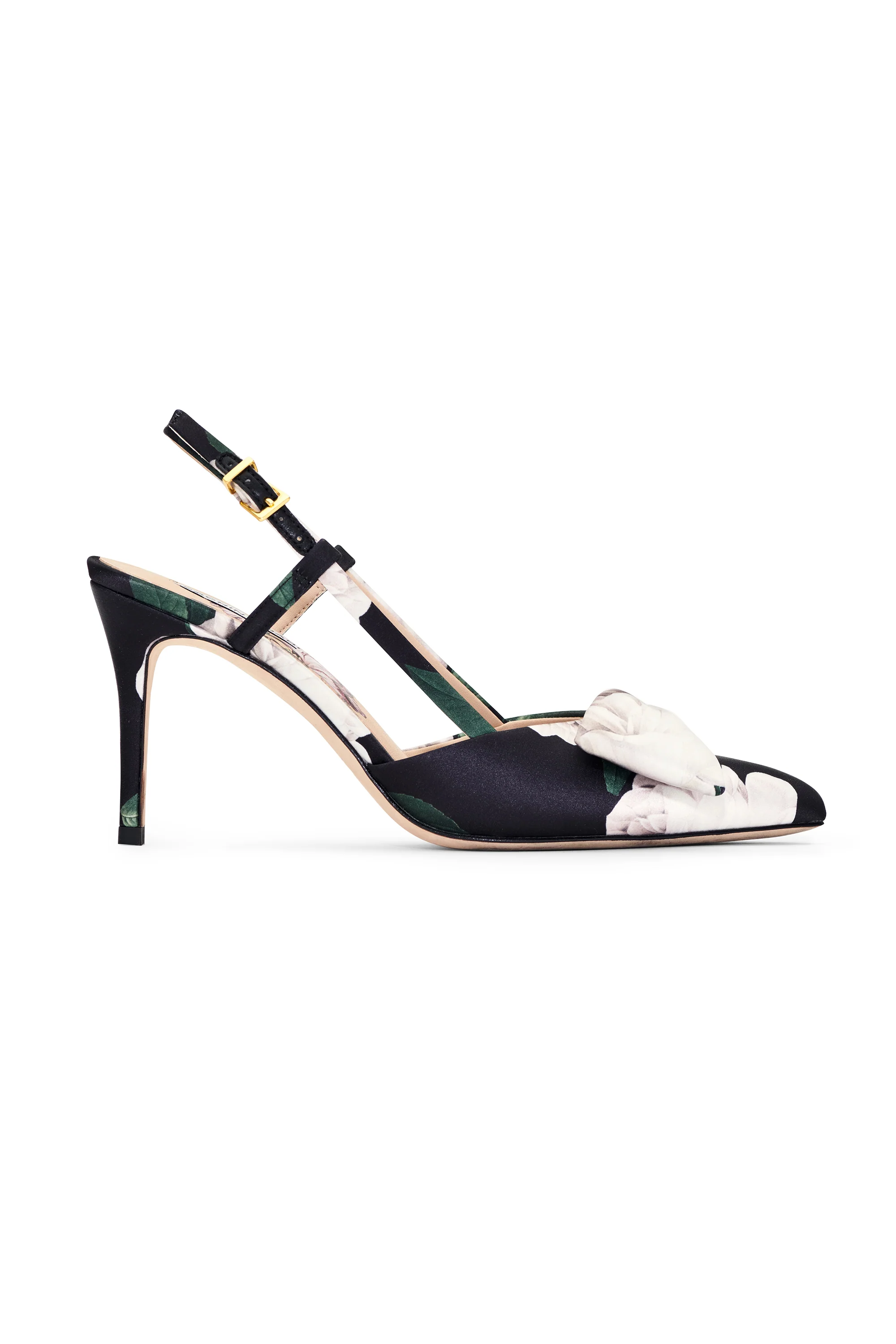 LENOX OBI-BOW SLINGBACK - BLACK DENSE ROSE FLORAL - Image 2