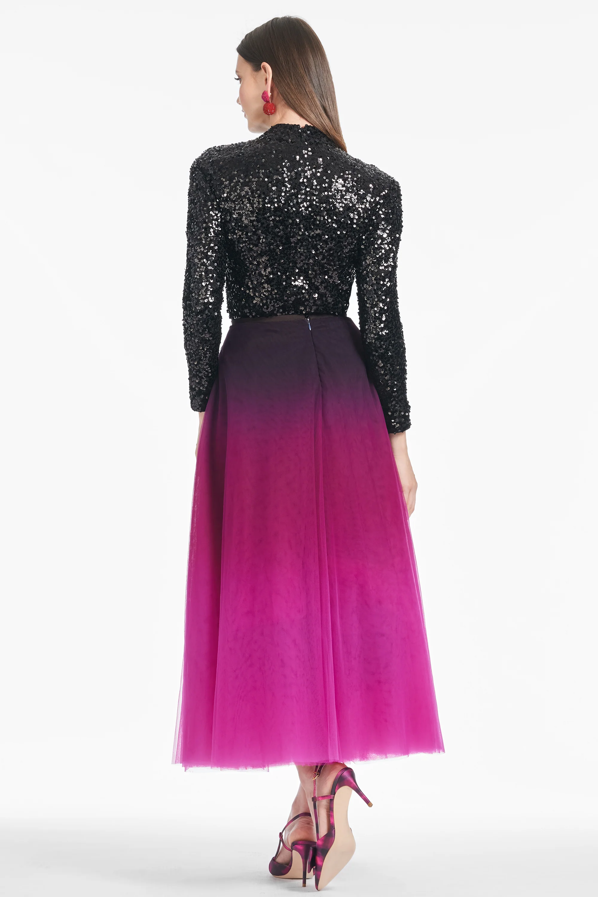 MAXINE SKIRT - PLUM OMBRE - Image 5