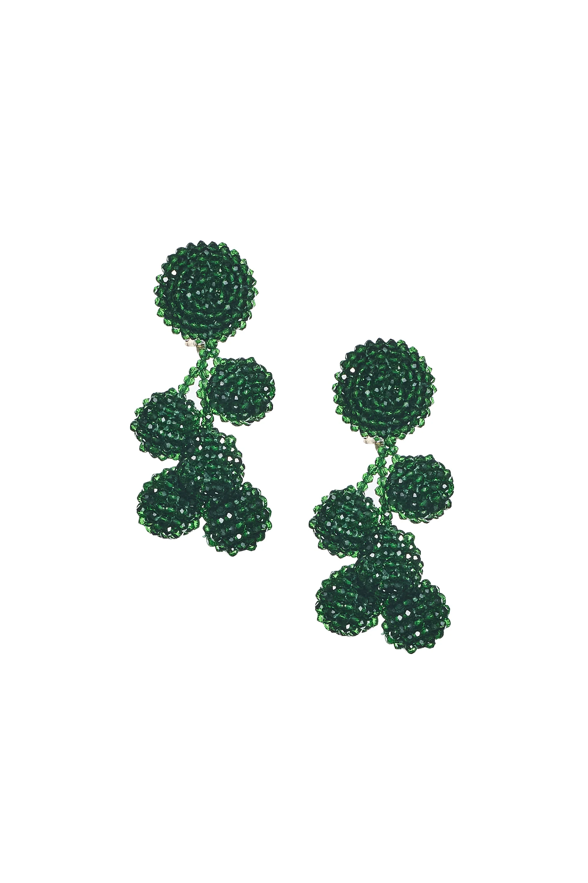 MINI COCONUTS EARRINGS - EMERALD - Image 2
