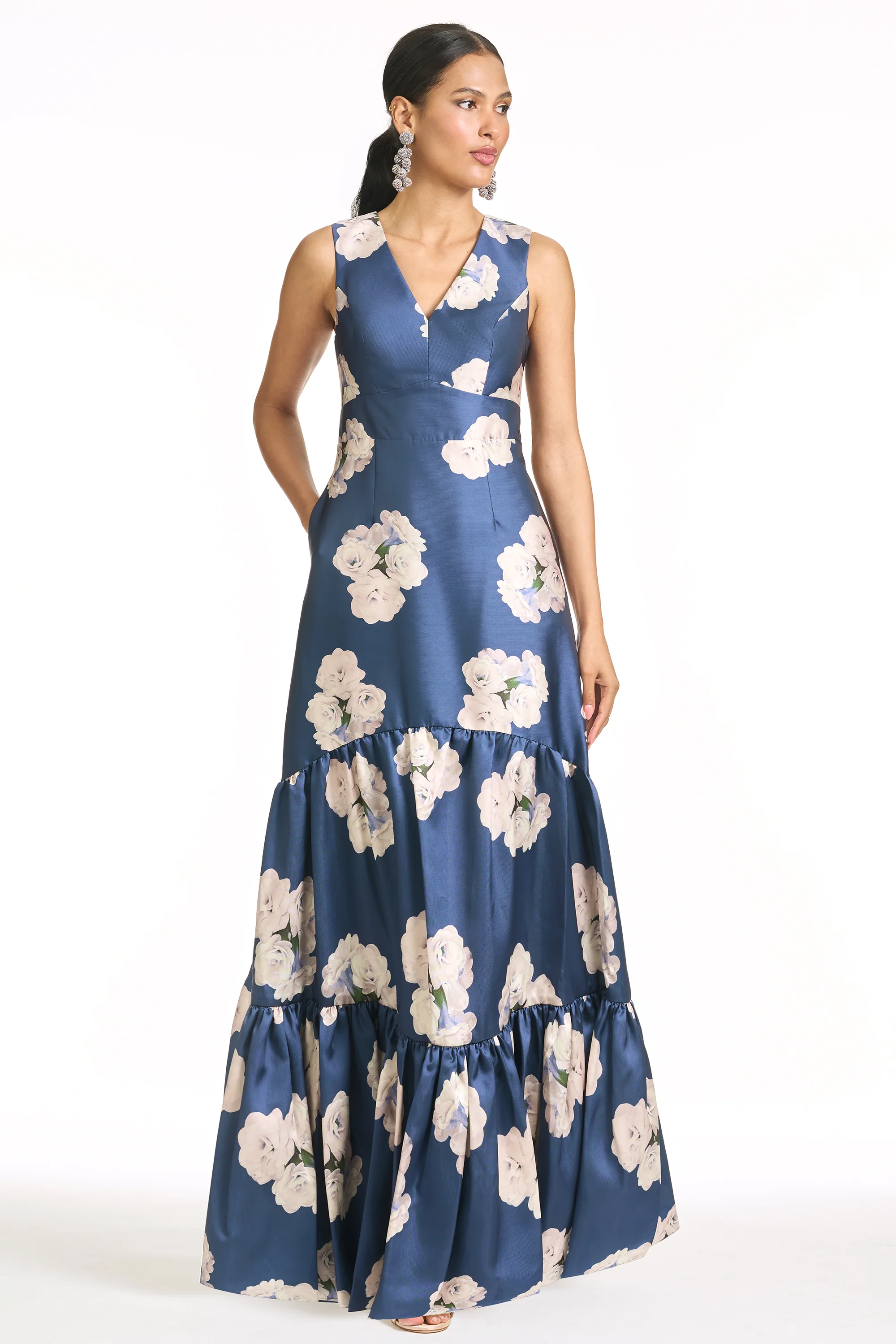 RORI GOWN - STEEL BLUE CORSAGE - Image 2