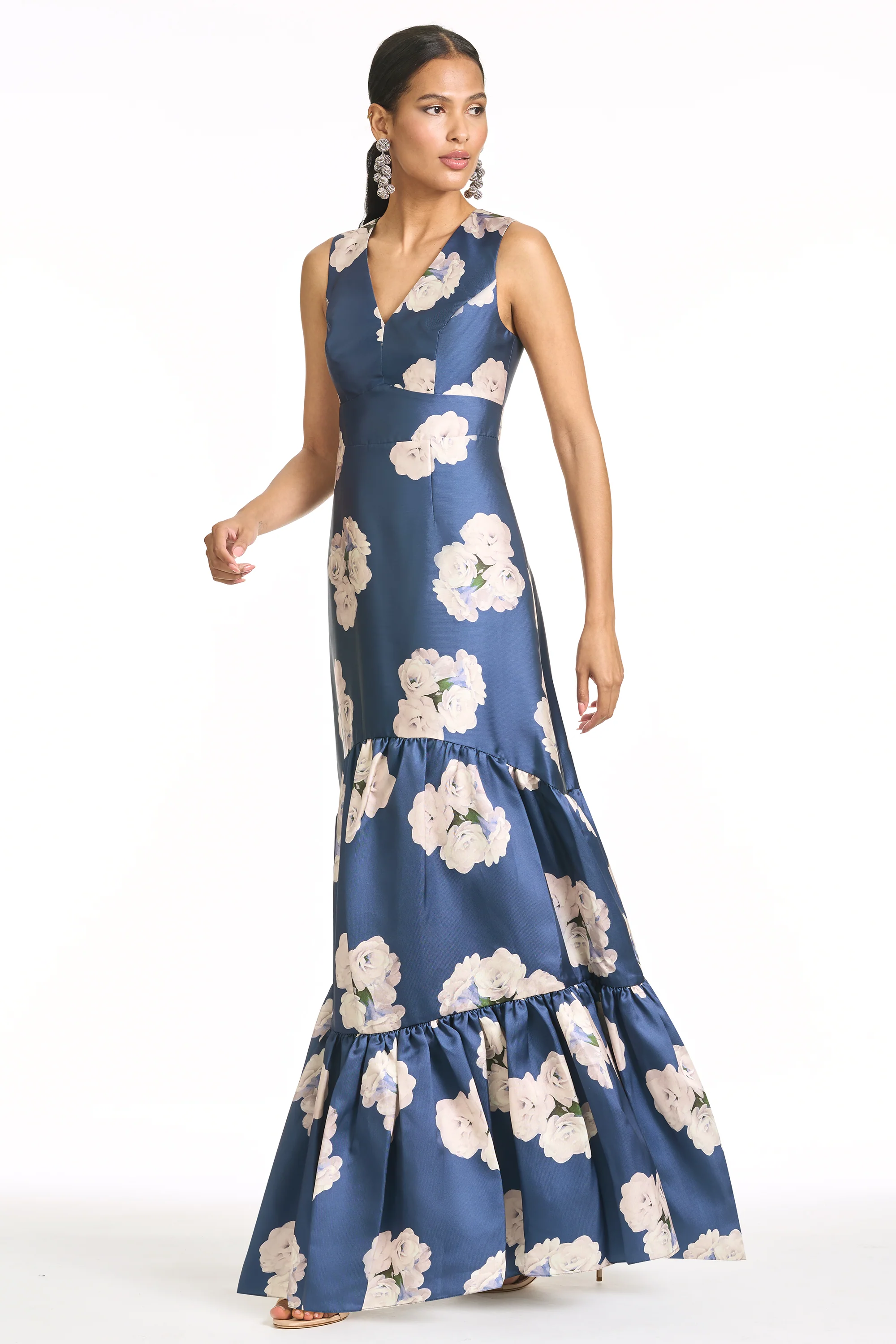 RORI GOWN - STEEL BLUE CORSAGE - Image 3