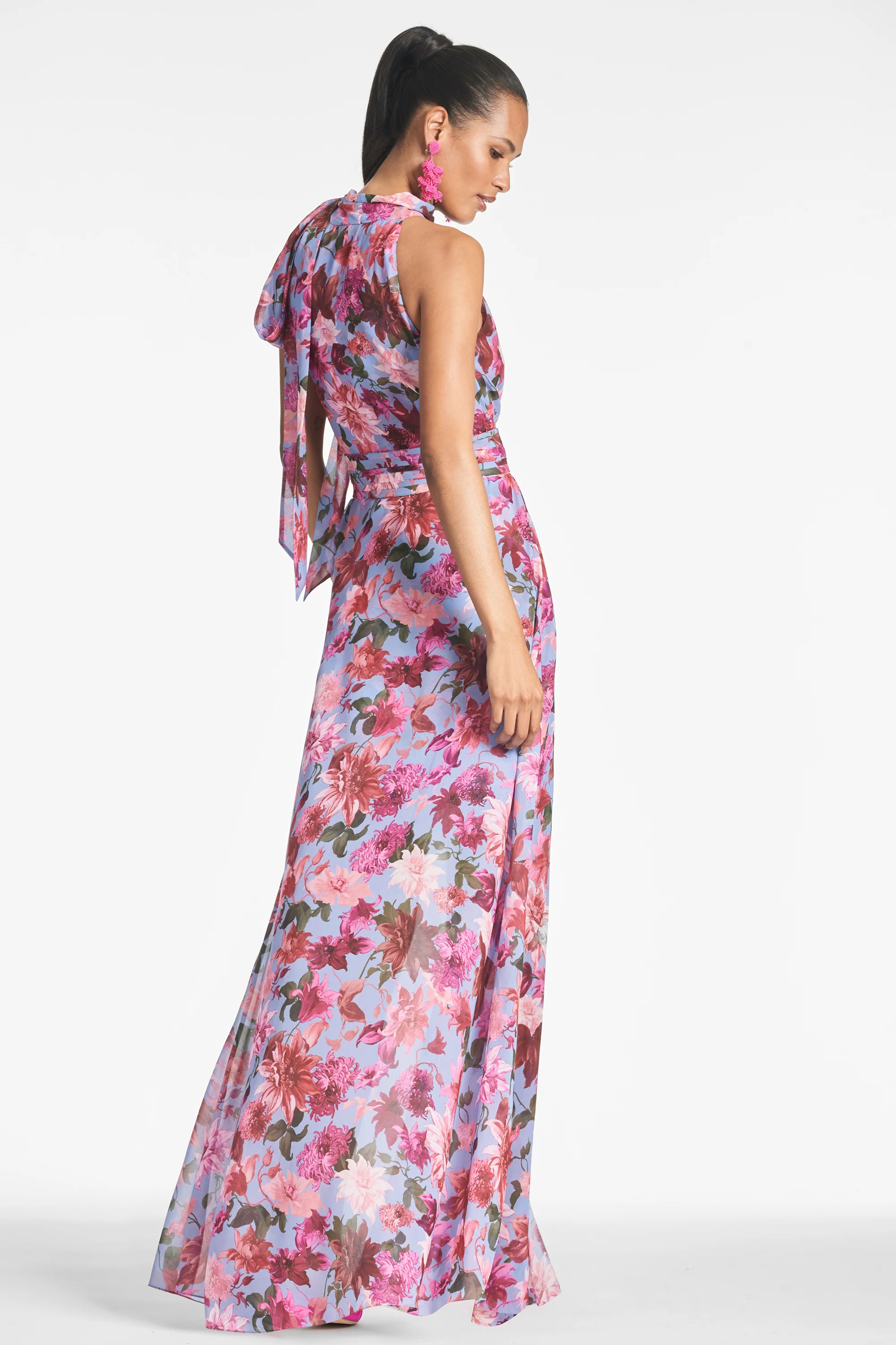 SELENA GOWN - PINK/PERIWINKLE DAHLIA - Image 4