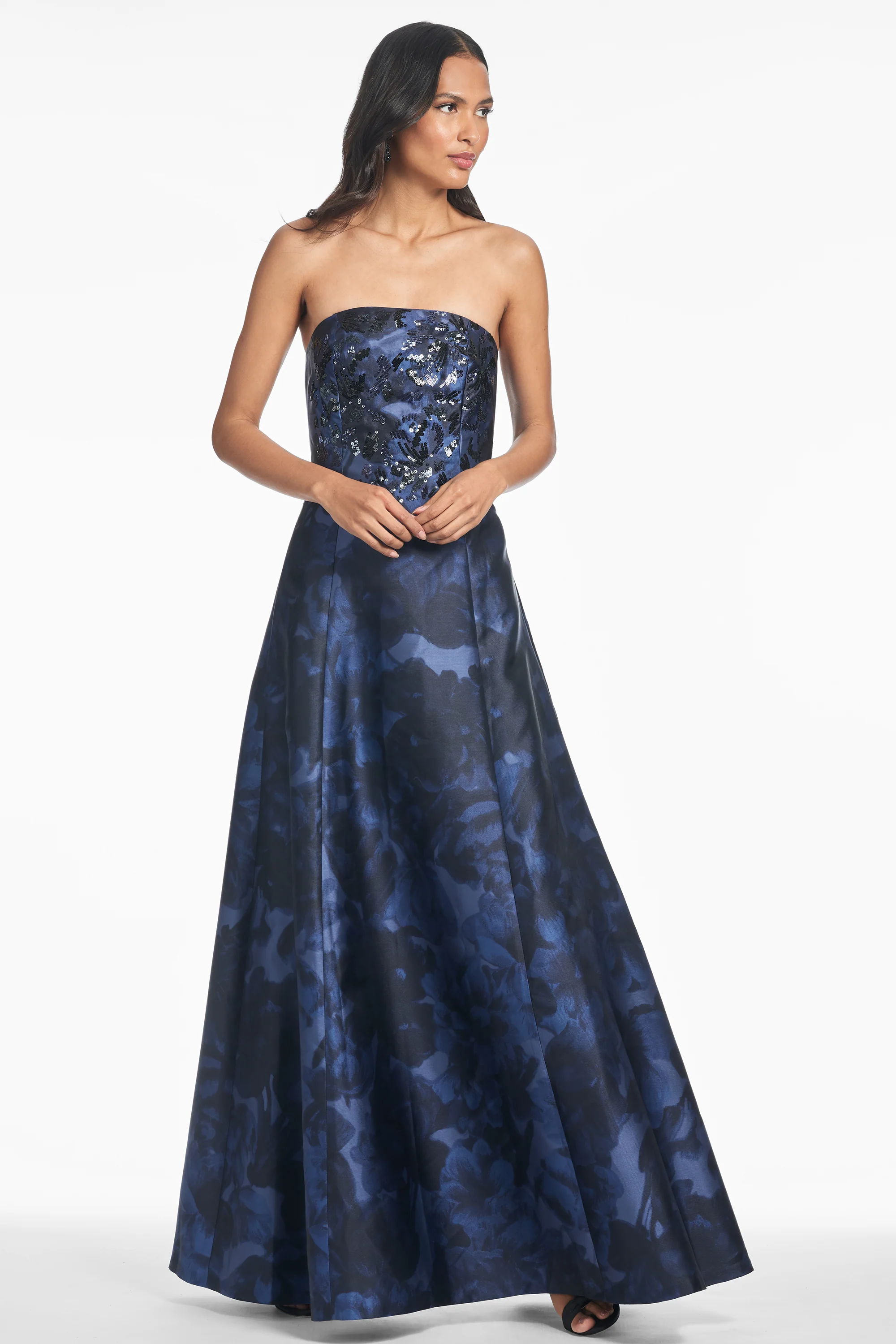 VIVIEN GOWN - DEEP OCEAN BOUQUET - FINAL SALE - Image 2